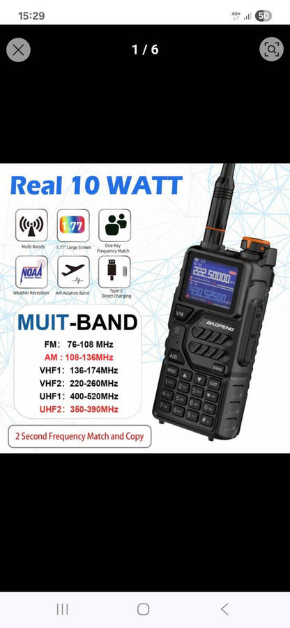 Baofeng K5 Plus 2025 model 10w Two way radio Multi Band