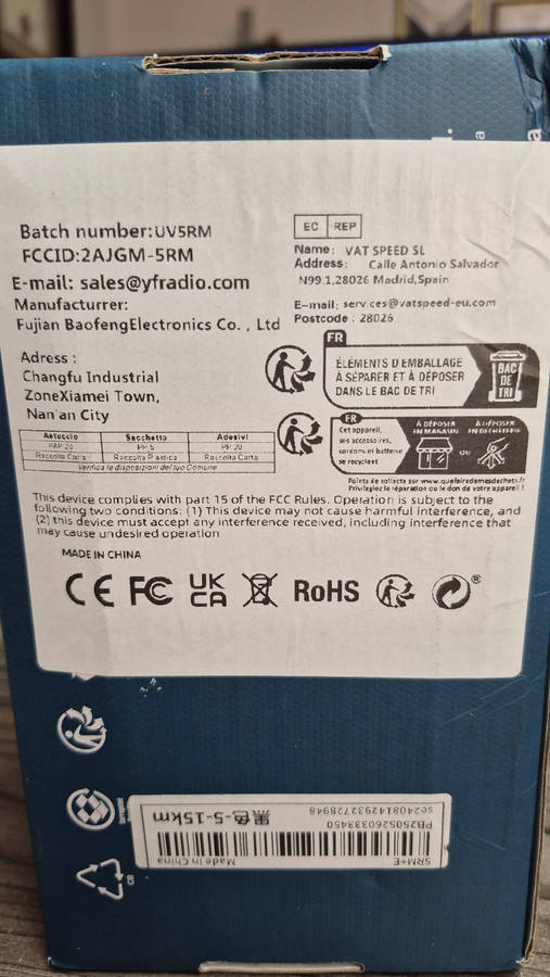 Airband Two Way Radio UV-5RM New 2025 Model