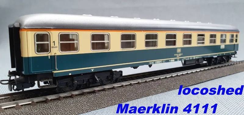 H0gge 1/87  1st class DB  D-Zug/Express Coach 1st class, cream+blue, mint in orig.box Maerklin 4111
