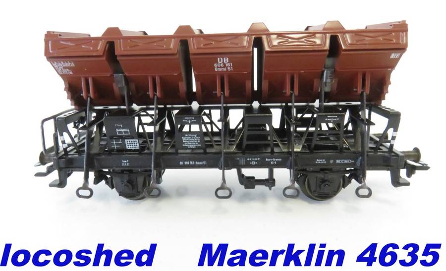 H0 gge 1/87 87mm 2-axle DB Bin Tipper wagon, mint in orig.box Maerklin 4635