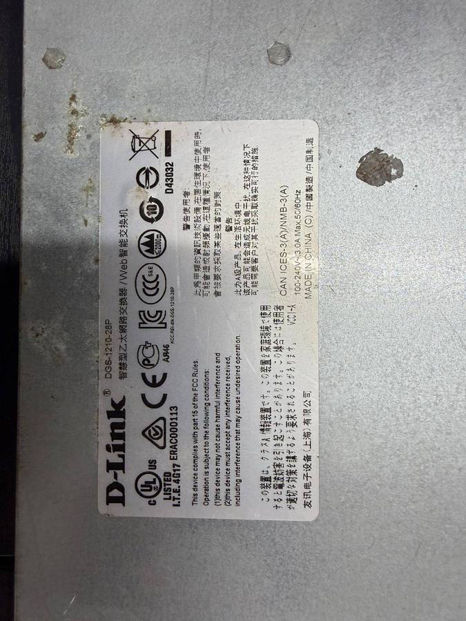 D-Link DGS-1210-28P  28-Port Gigabit Smart PoE Managed Switch (Working)