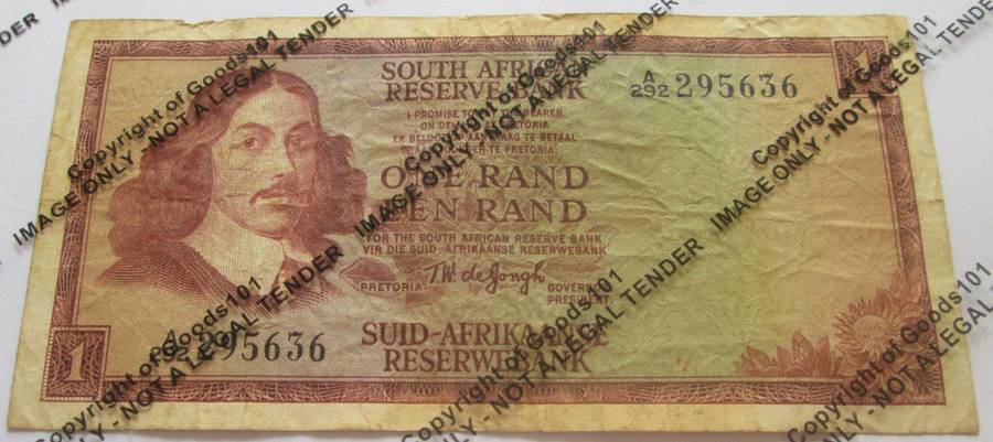 One Rand Republic of South Africa Serial Nr A292 295636