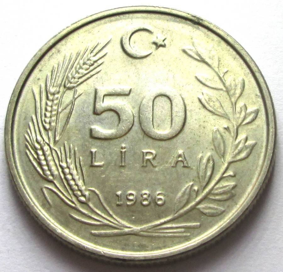 1986 Turkey 50 Lira