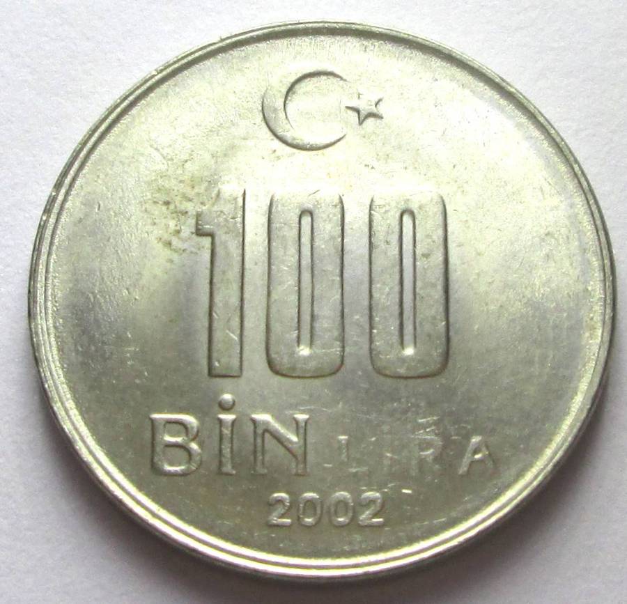 2002 Turkey 100 Lira