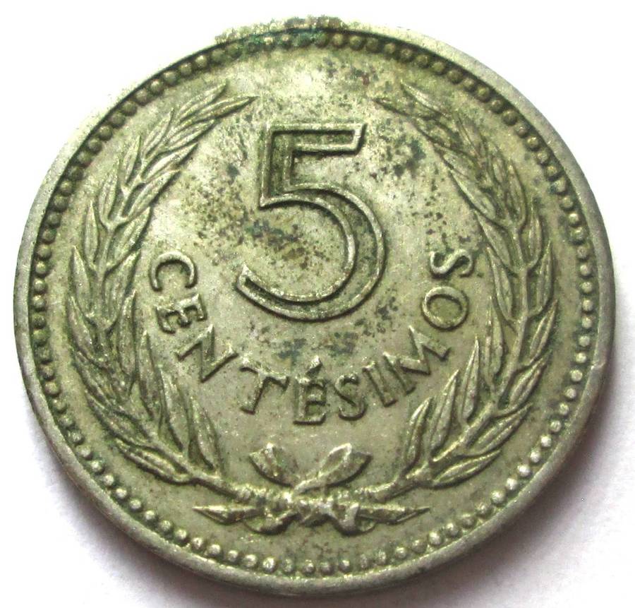 1953 Uruguay 5 Centesimos