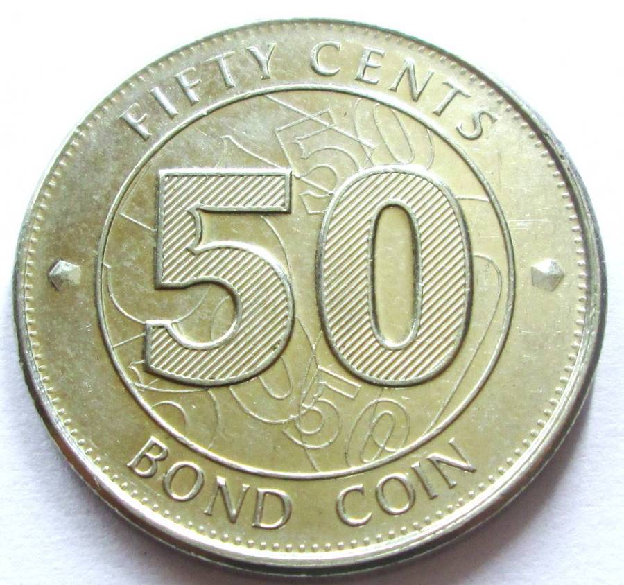 2014 Zimbabwe Bond Coin 50 Cents