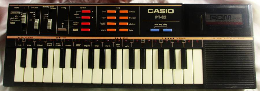 1986 Casio PT 82 Toy Organ Keyboard Sounds and Rhytms
