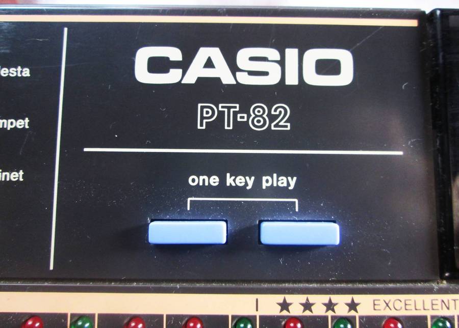 1986 Casio PT 82 Toy Organ Keyboard Sounds and Rhytms