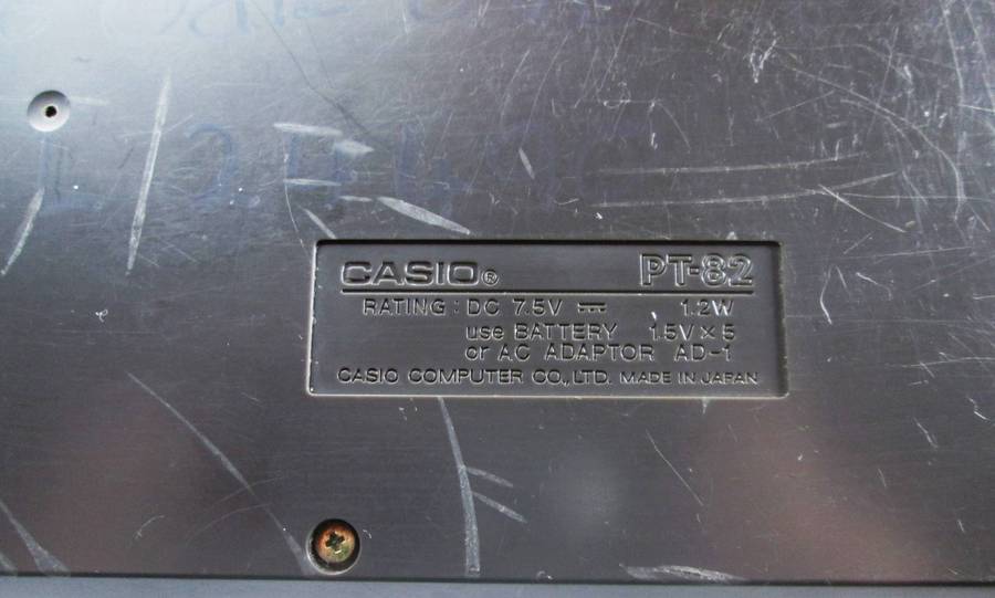 1986 Casio PT 82 Toy Organ Keyboard Sounds and Rhytms