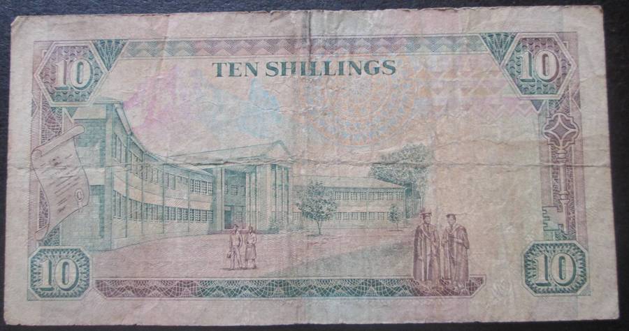 1991 Kenya 10 Shillings Serial No AP 2497839