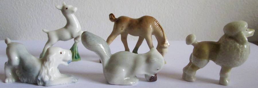 Wade Whimsies Assorted Animals Porcelain Miniatures