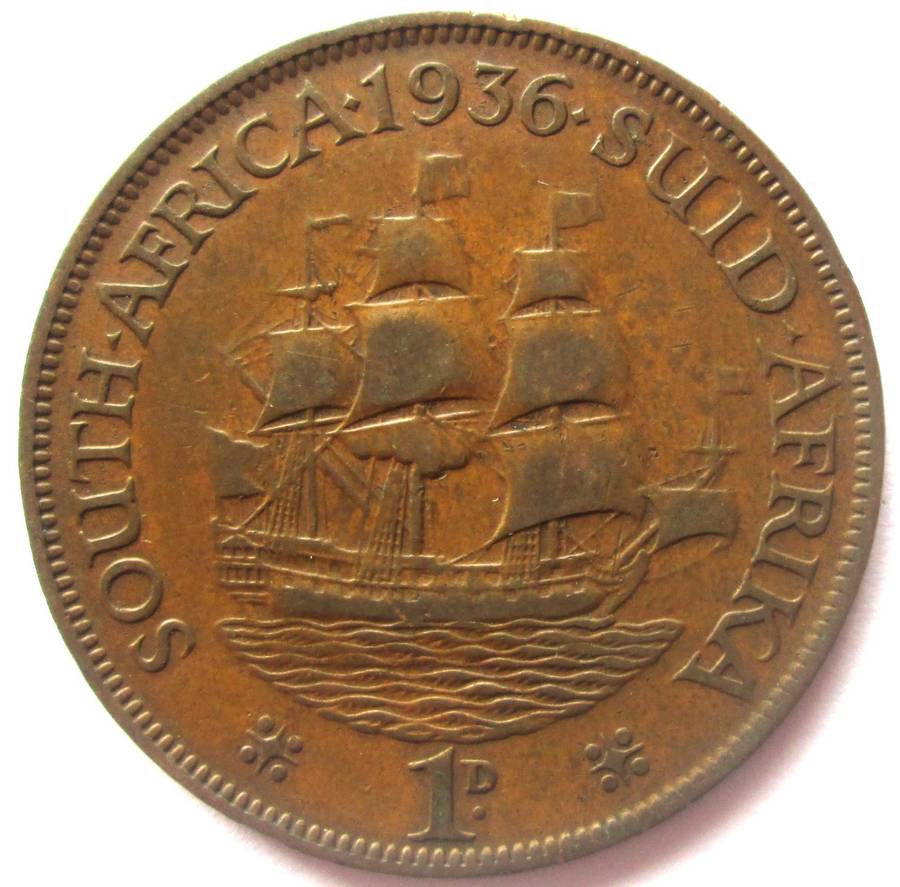 1936 Union of South Africa 1 Penny