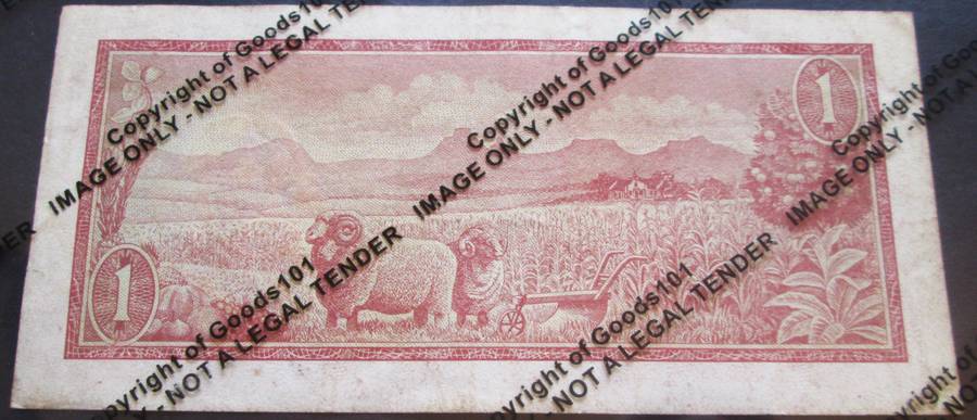 One Rand Republic of South Africa Serial Nr B615 764344