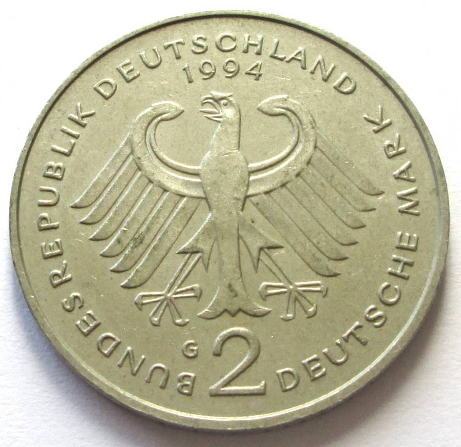 1994 Germany 2 Deutsche Mark Commemorative