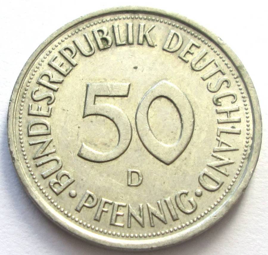 1990 Germany 50 Pfennigs