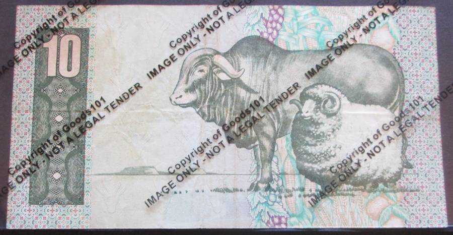 Ten Rand Republic of South Africa Serial Nr ER1413949C