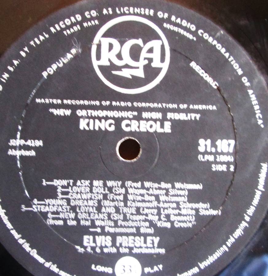 Elvis Presley Hal Walls King Creole LPM 1884 Popular 31167
