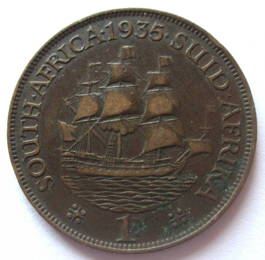 1935 Union of South Africa 1 Penny