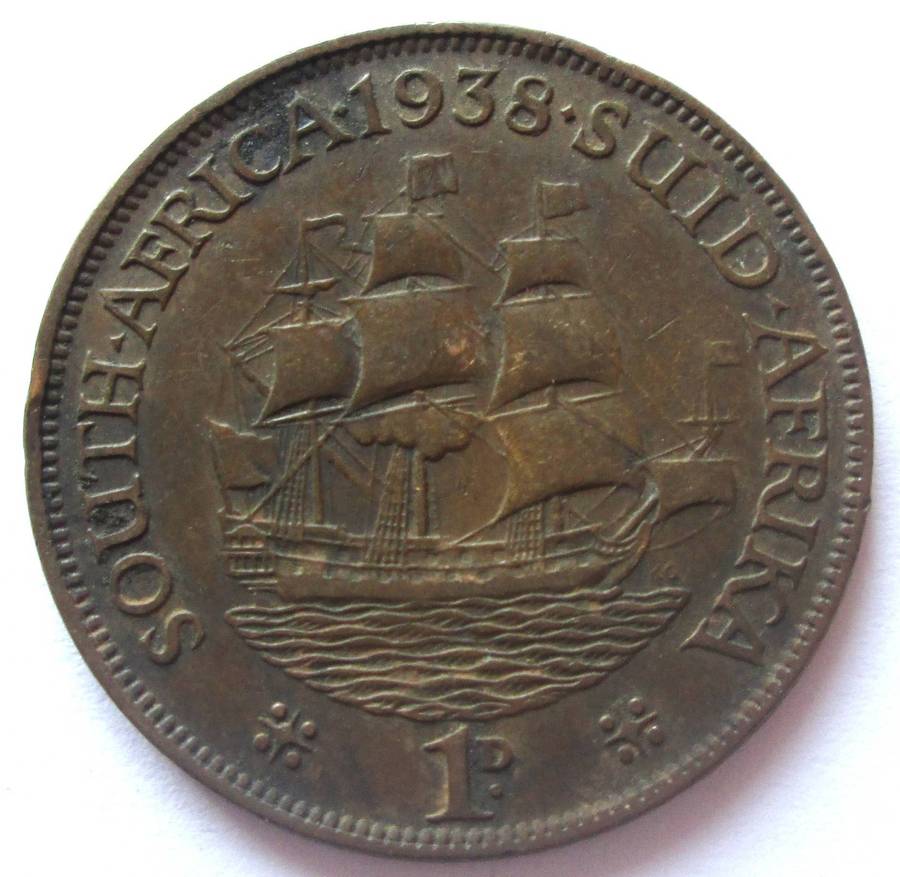 1938 Union of South Africa 1 Penny