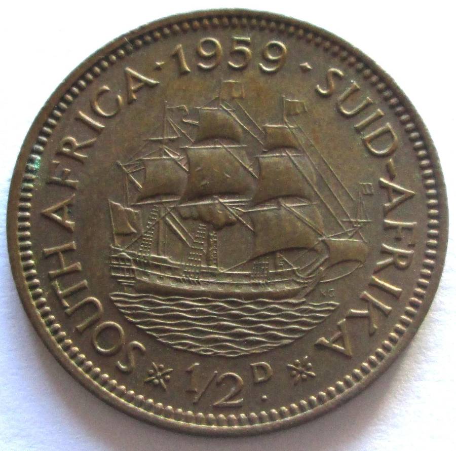 1959 Union of South Africa Half Penny