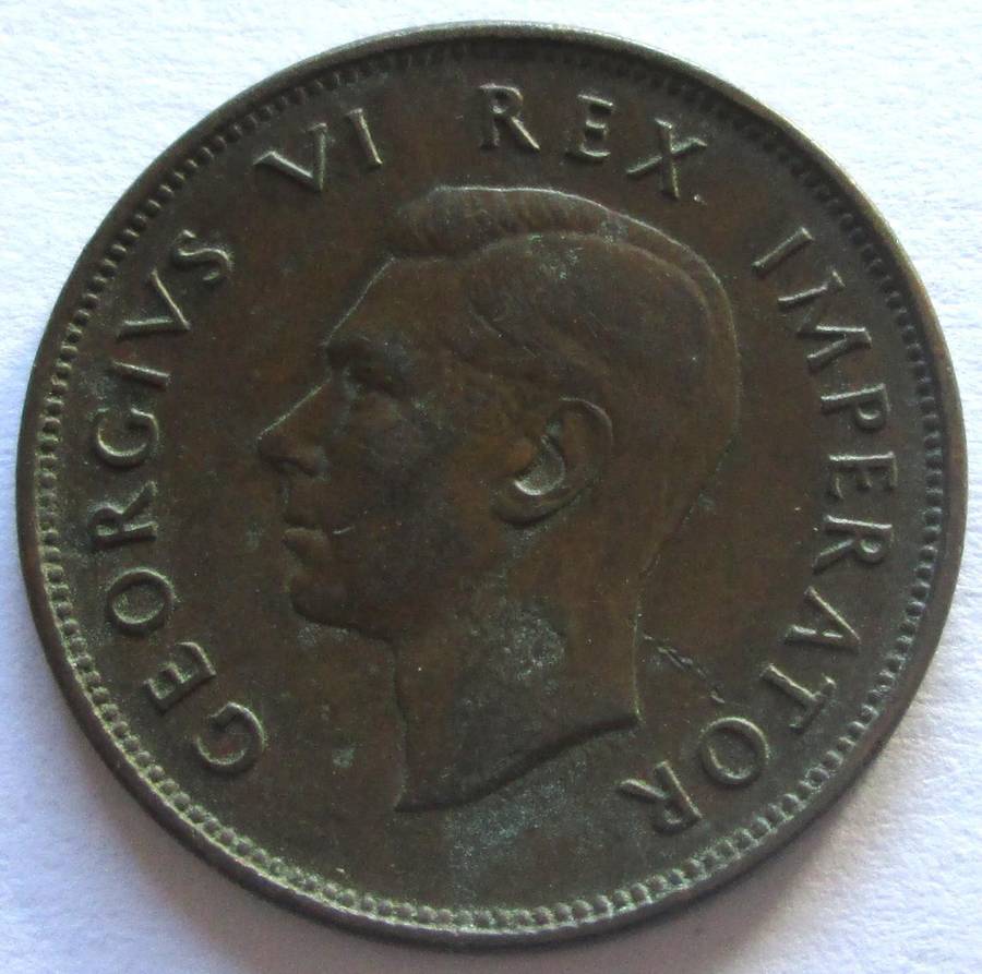 1937 Union of South Africa Half Penny