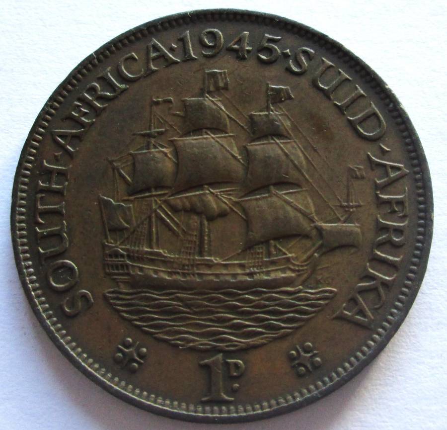 1945 Union of South Africa 1 Penny