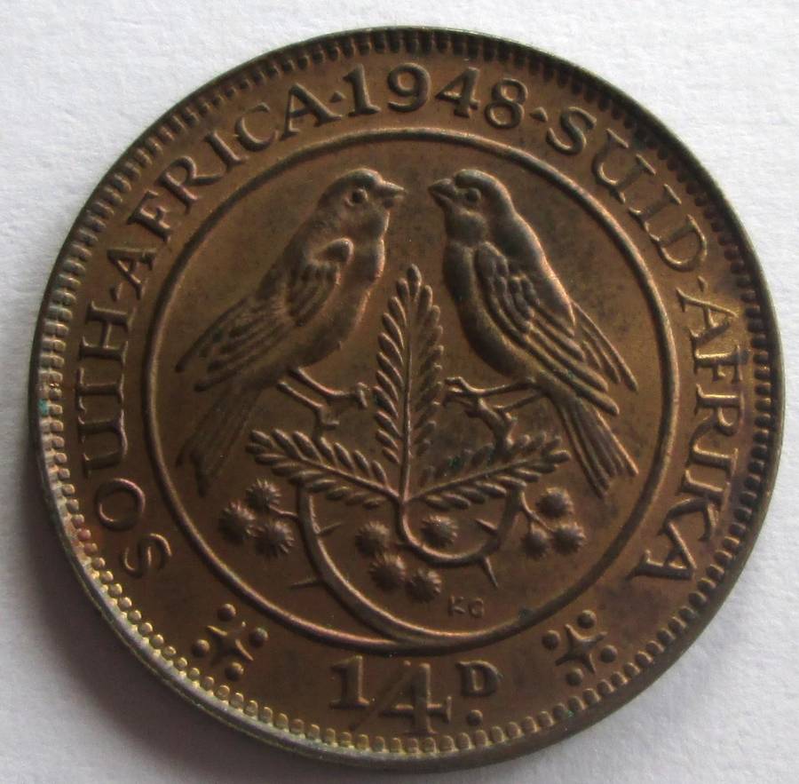 1948 Union of South Africa Quarter Penny