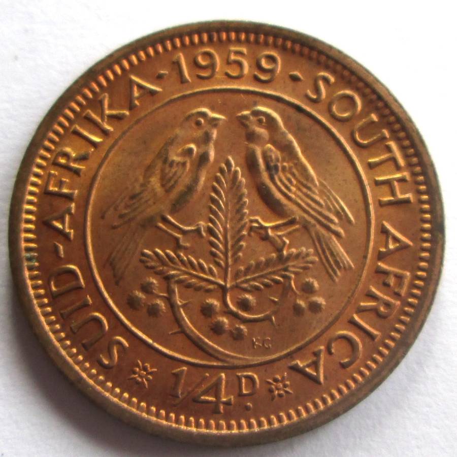 1959 Union of South Africa Quarter Penny