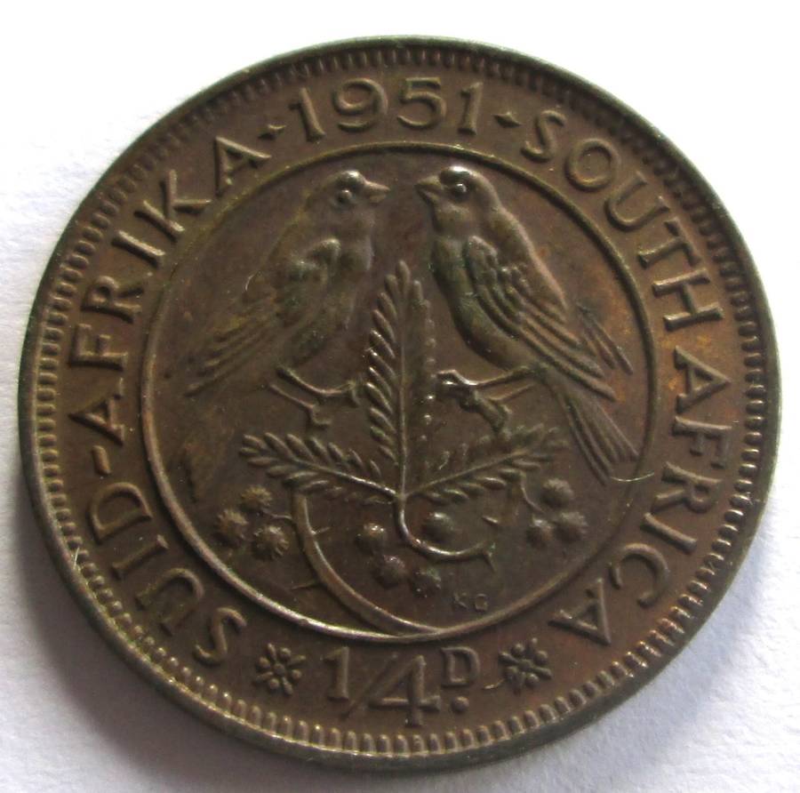1951 Union of South Africa Quarter Penny