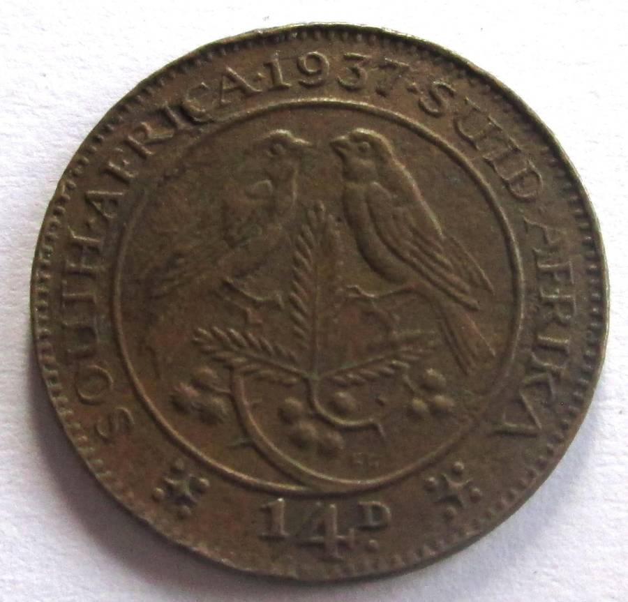 1937 Union of South Africa Quarter Penny
