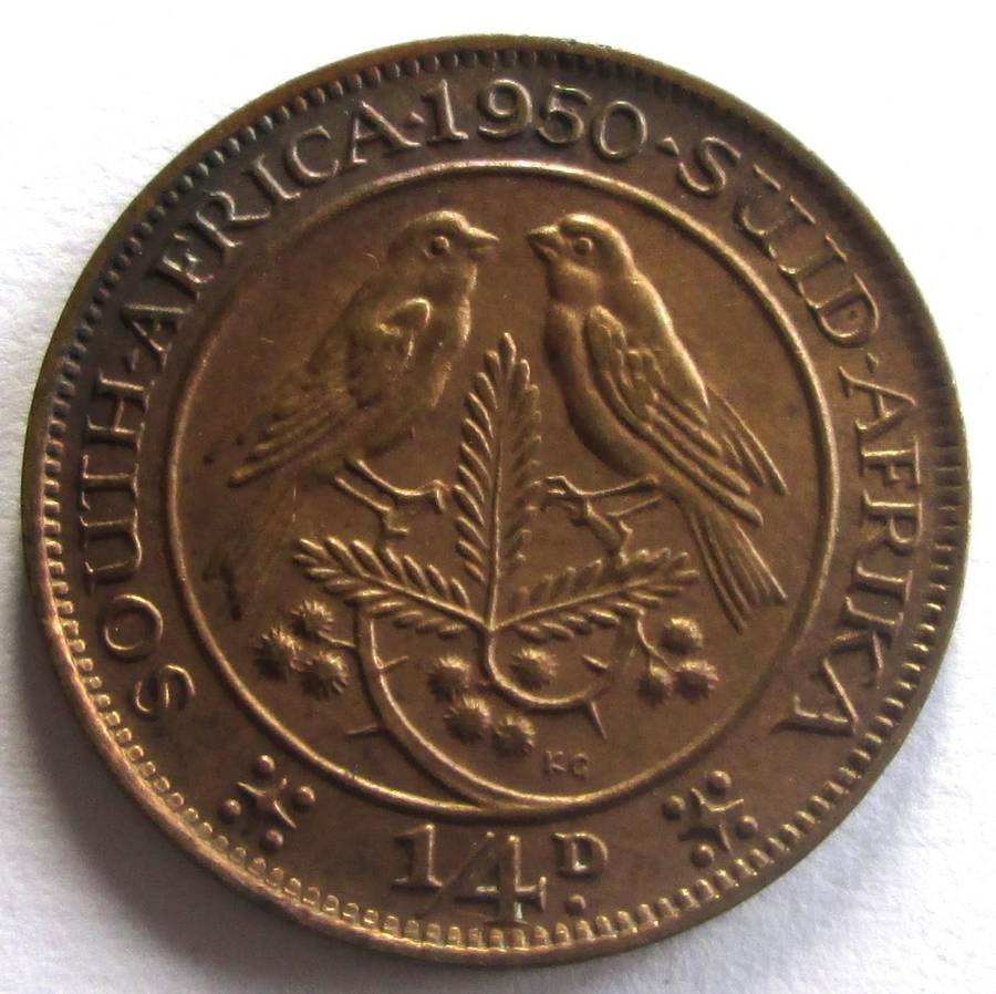 1950 Union of South Africa Quarter Penny