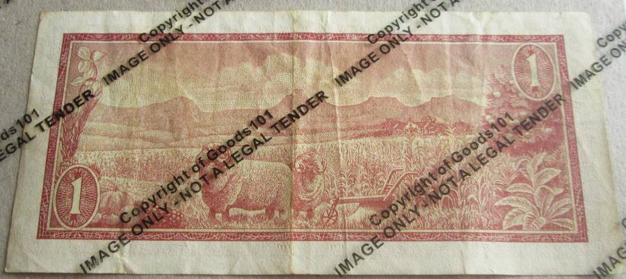 One Rand Republic of South Africa Serial Nr B556 443022