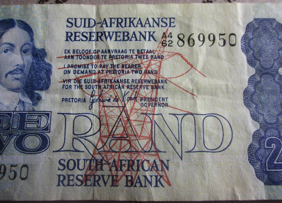 Two Rand Republic of South Africa Serial Nr A4 62 869950