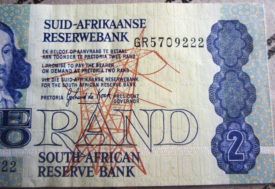 Two Rand Republic of South Africa Serial Nr GR5709222