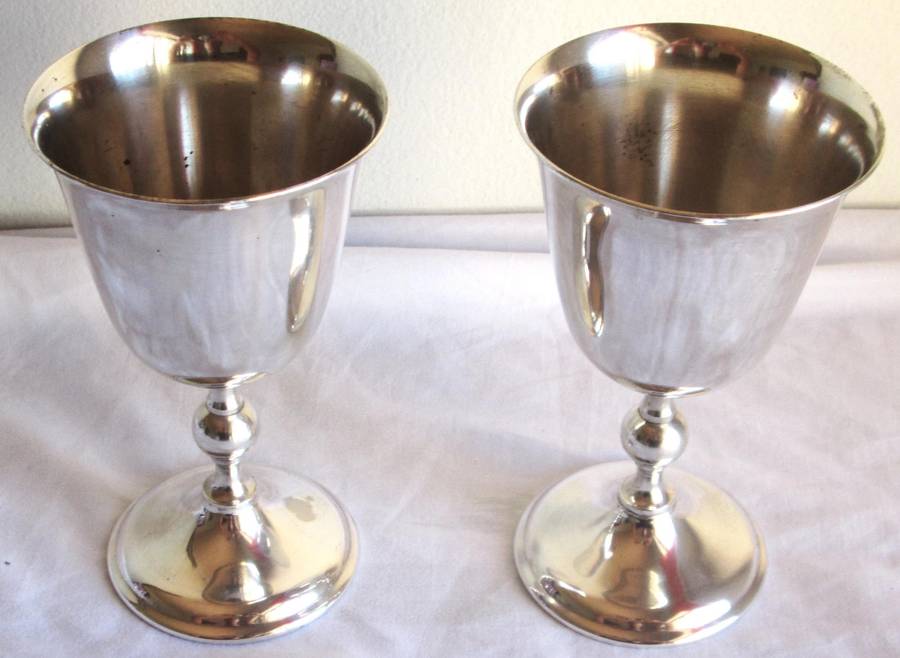 William Adams Silver Plated Goblets Wine Cup made in Italy