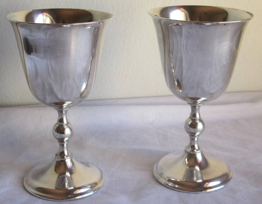 William Adams Silver Plated Goblets Wine Cup made in Italy