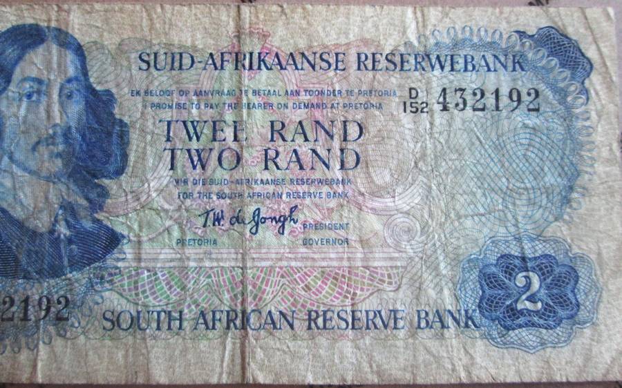 Two Rand Republic of South Africa Serial Nr D152 432192