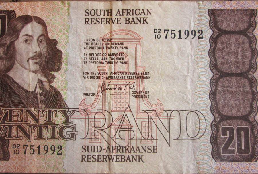 Twenty Rand Republic of South Africa Serial Nr D210 751992