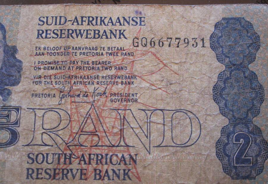 Two Rand Republic of South Africa Serial Nr GQ6677931