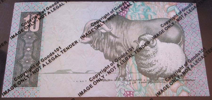 Ten Rand Republic of South Africa Serial Nr BS7889613 C