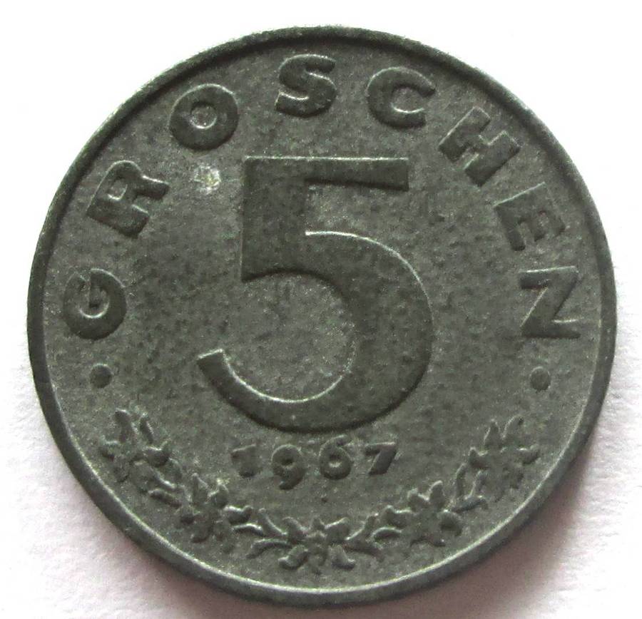 1967 Austria 5 Groschen
