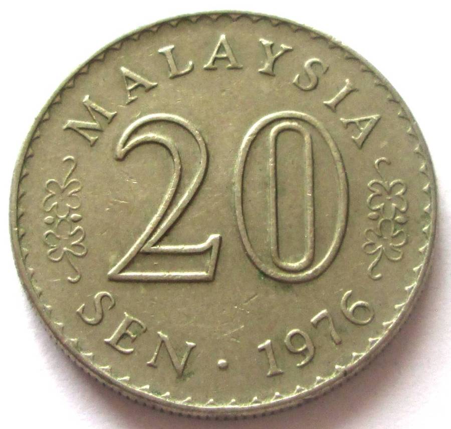1976 Malaysia 20 Sen