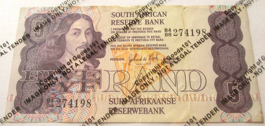 Five Rand South Africa Serial Nr B4 88 274198