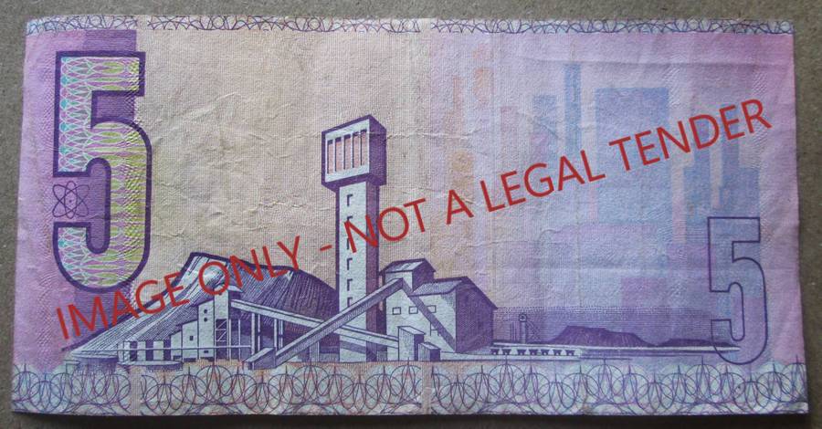 Five Rand South Africa Serial Nr CG6312529