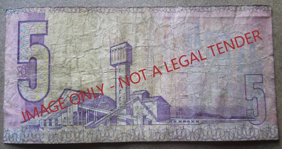 Five Rand South Africa Serial Nr CD4133482