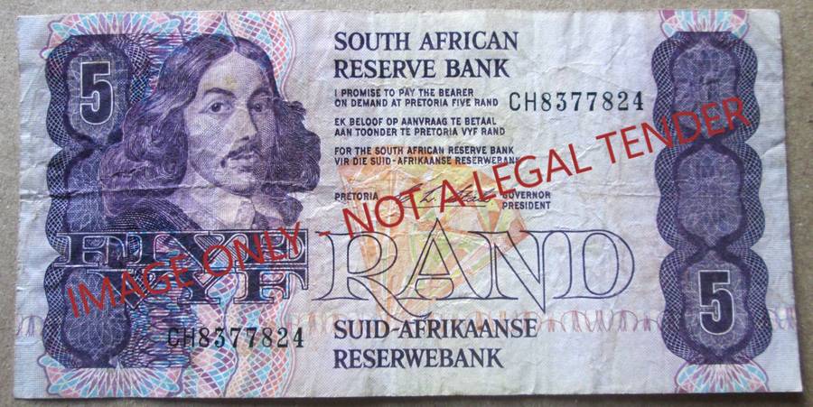 Five Rand South Africa Serial Nr CH8377824