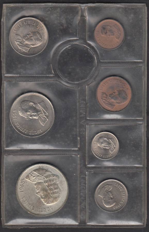 RSA UNC Set of 1968 (Eng.) with Silver R1 (2 sets available)