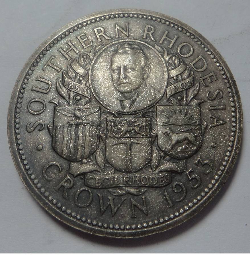 Southern Rhodesia: Silver Rhodes Crown 1953 (2 available)