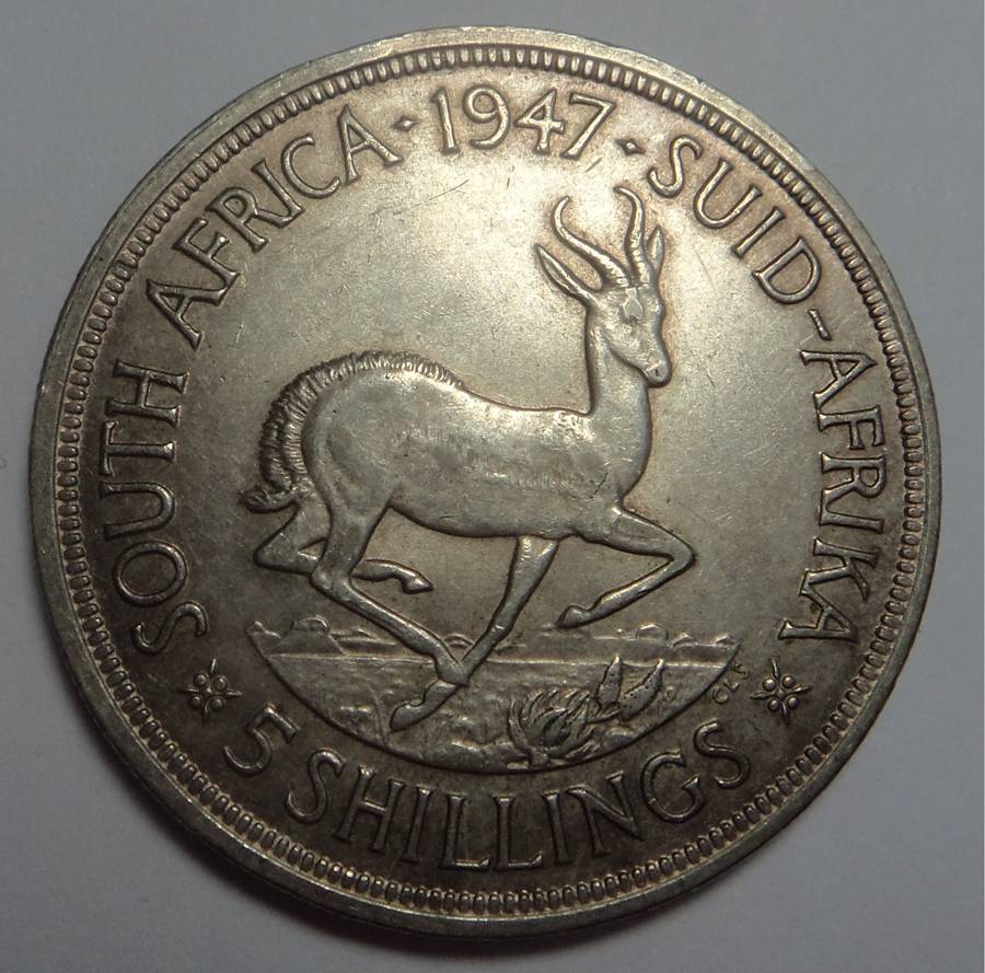 Union of South Africa: Crown (5/-) of 1947