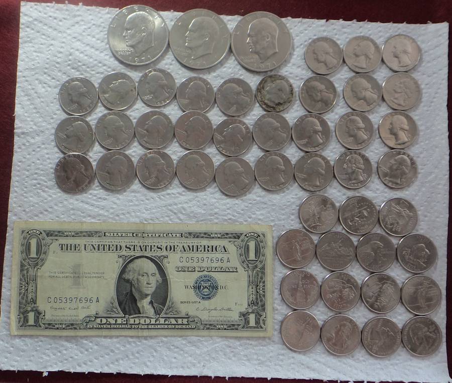 Collection of USA Dollars and Quarter Dollars
